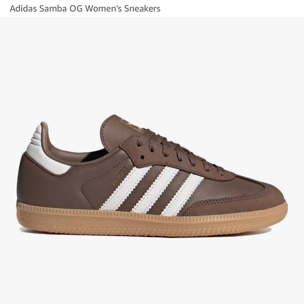 Adidas Samba OG Brown Sneakers with White Stripes